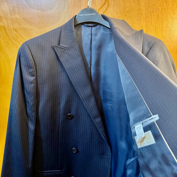 Michael Kors Navy Double-Breasted Blazer - Picture 5 of 5